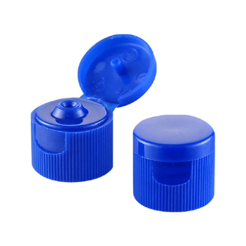 Blue plastic pp flip top cap