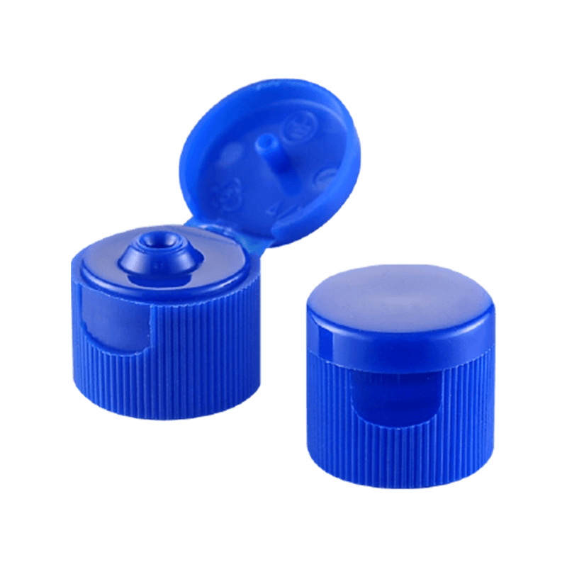 Blue plastic pp flip top cap