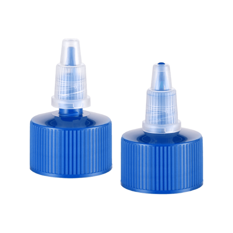 Blue mixed-media plastic Nozzle cap