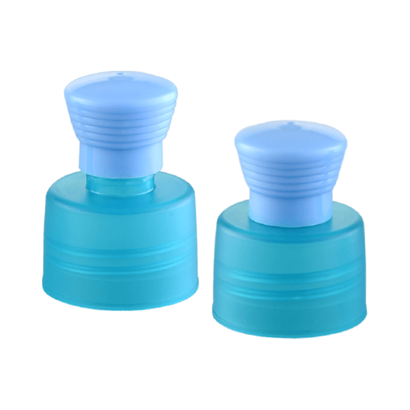 Mixed-material plastic push pull cap