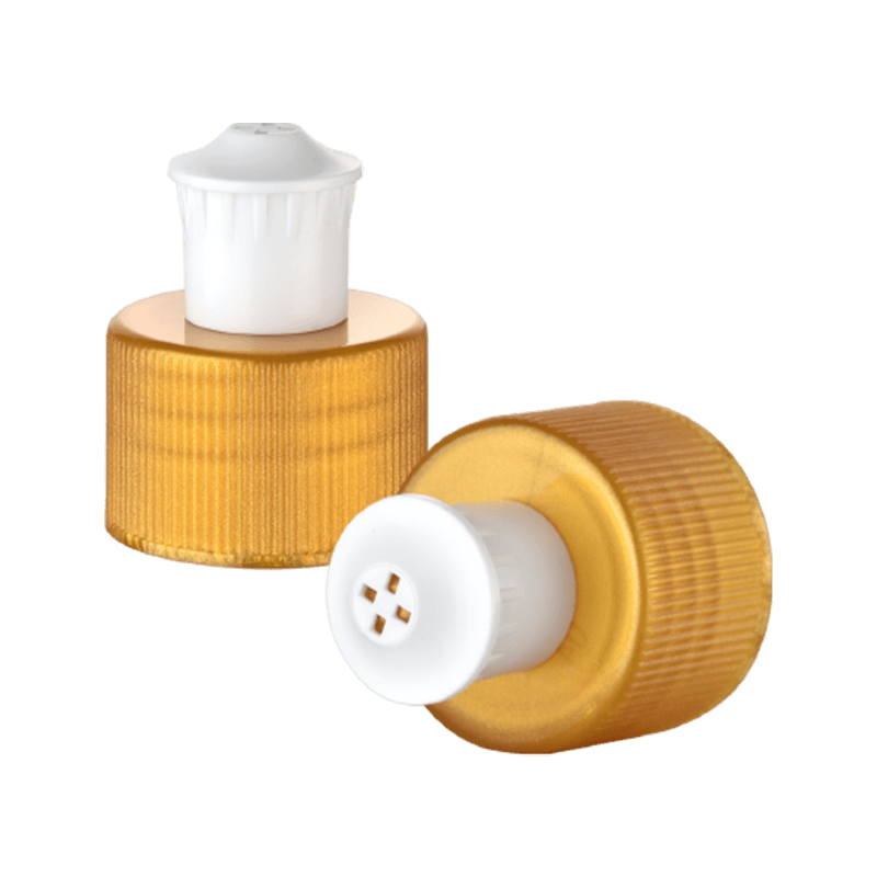 33mm height yellow plastic push pull cap