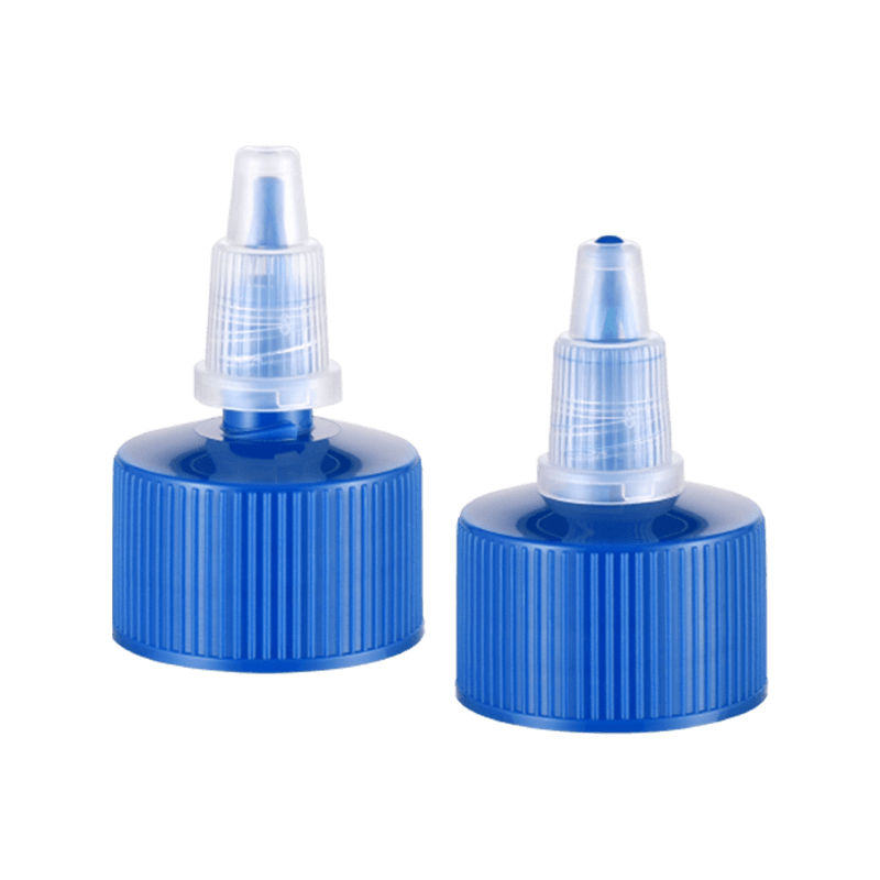 Blue mixed-media plastic Nozzle cap